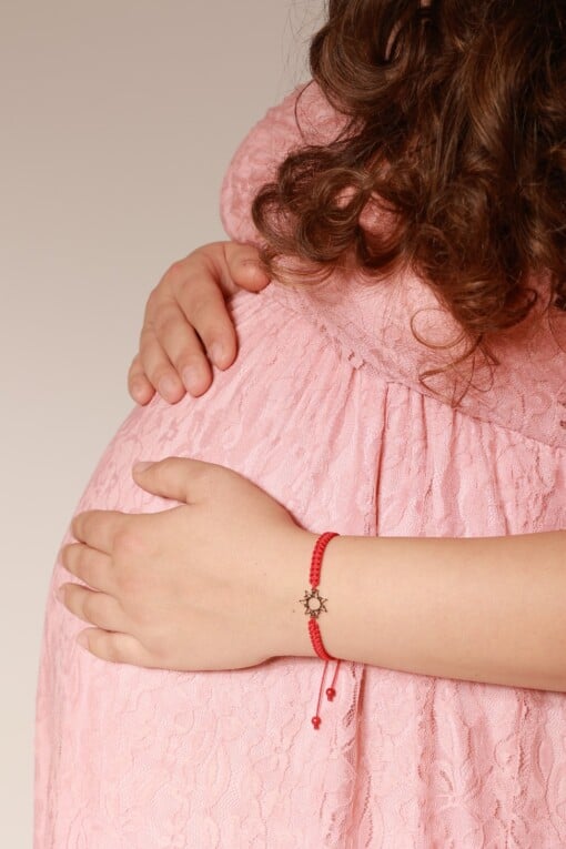 Originele armband met 14 Karaat geelgouden Zon