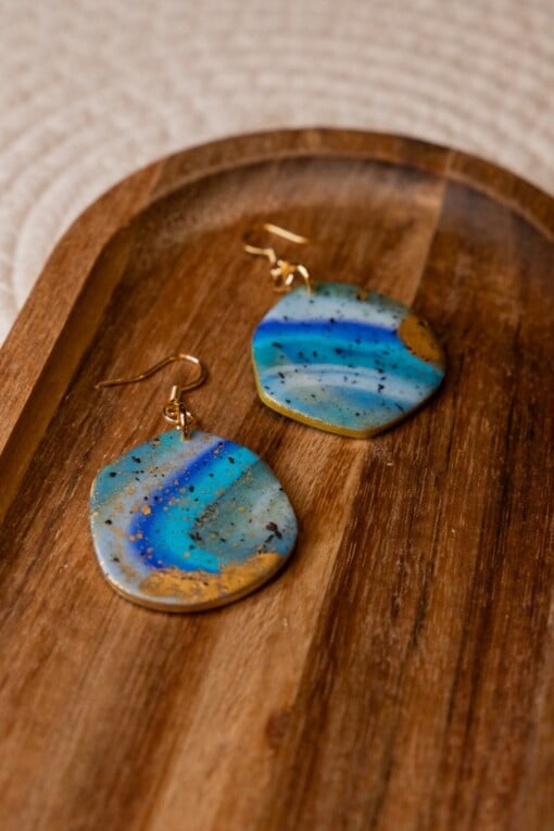 Oorbellen | Stevie Blue Agate