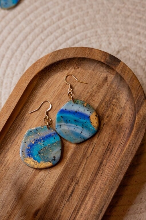 Oorbellen | Stevie Blue Agate