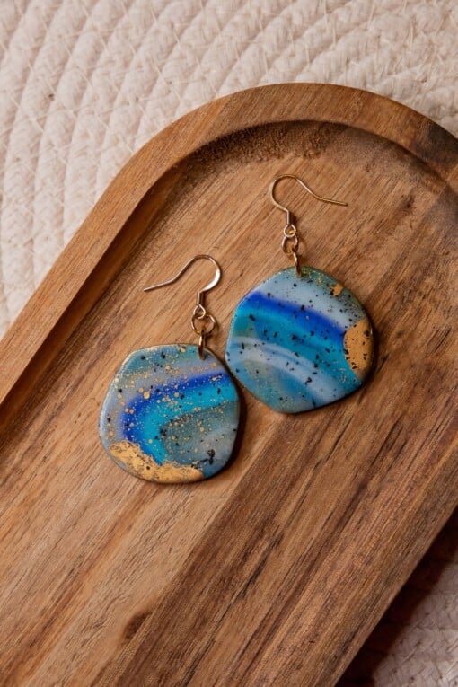 Oorbellen | Stevie Blue Agate
