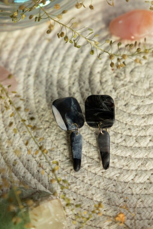 Oorbellen | Tony warm marble