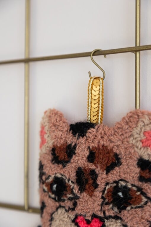 Panter wandkleed handgemaakt van wol