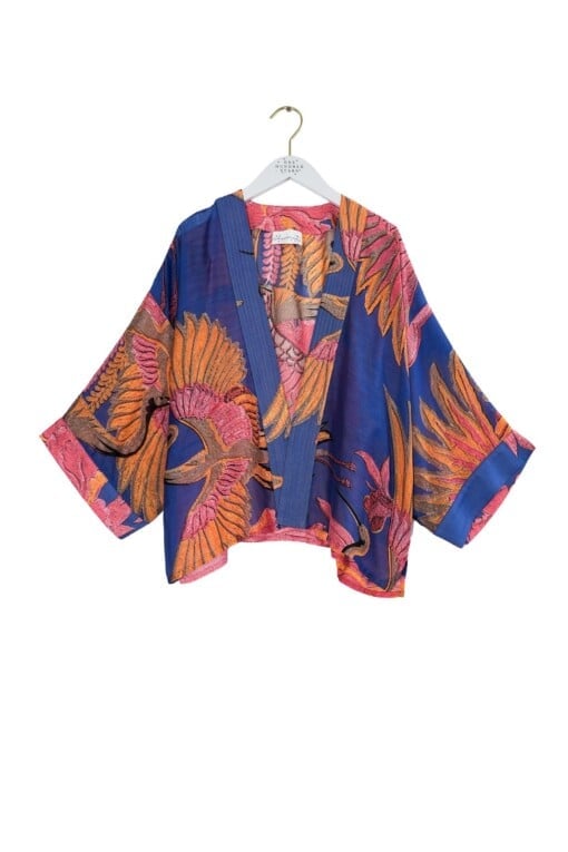 Crane Kimono Cobalt