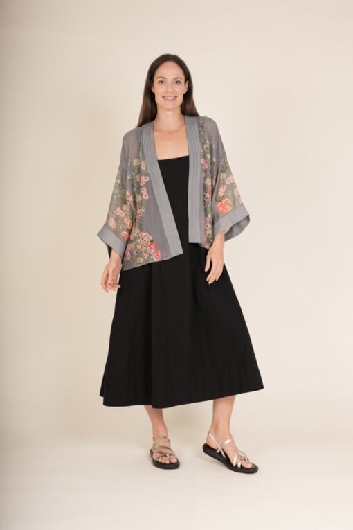 Trailing Blossom Kimono grey