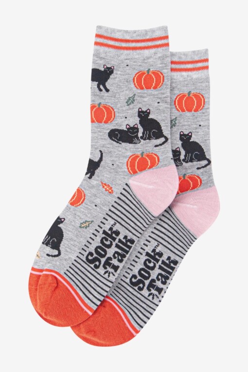 Cat Pumpkin Sokken