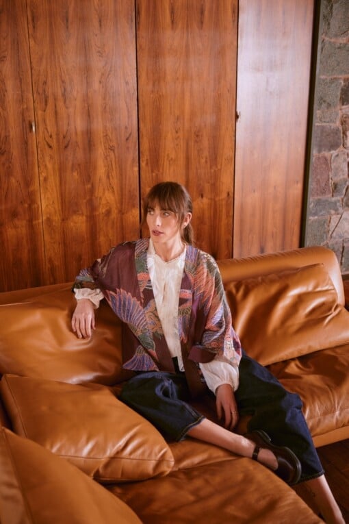 Crane Plum Kimono