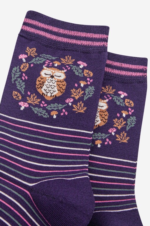 Owl Wreath Sokken