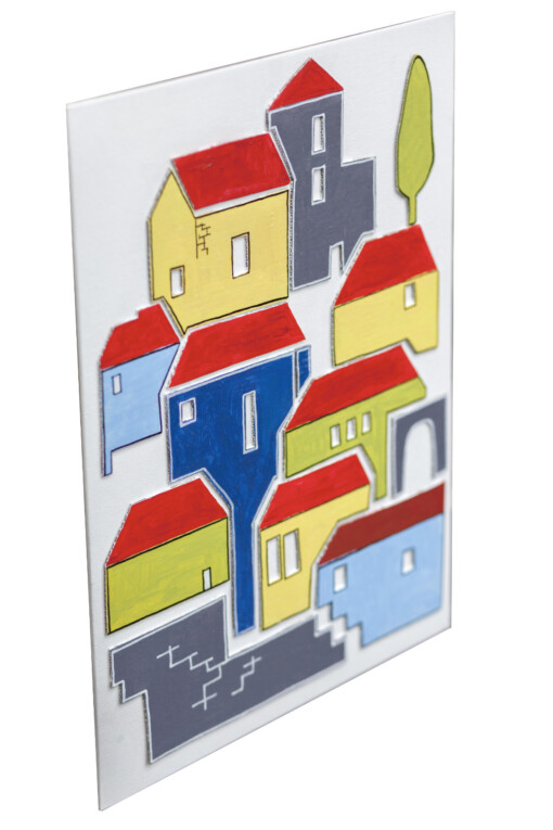 Huizen en daken, dorp