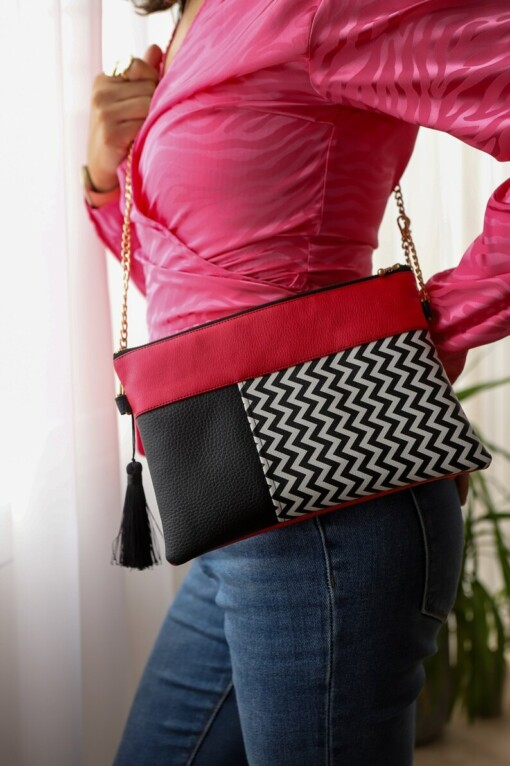 Clutch Chevron Red