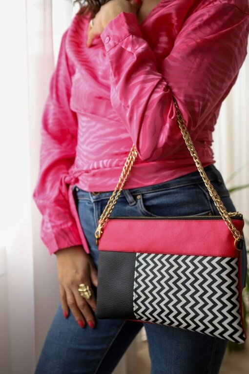 Clutch Chevron Red