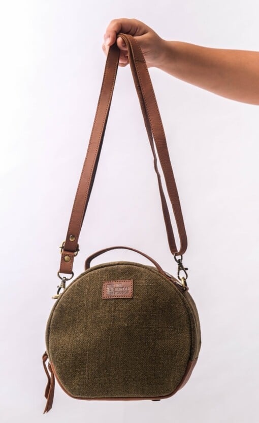 Ronde Crossbody Tas Minx Bruin