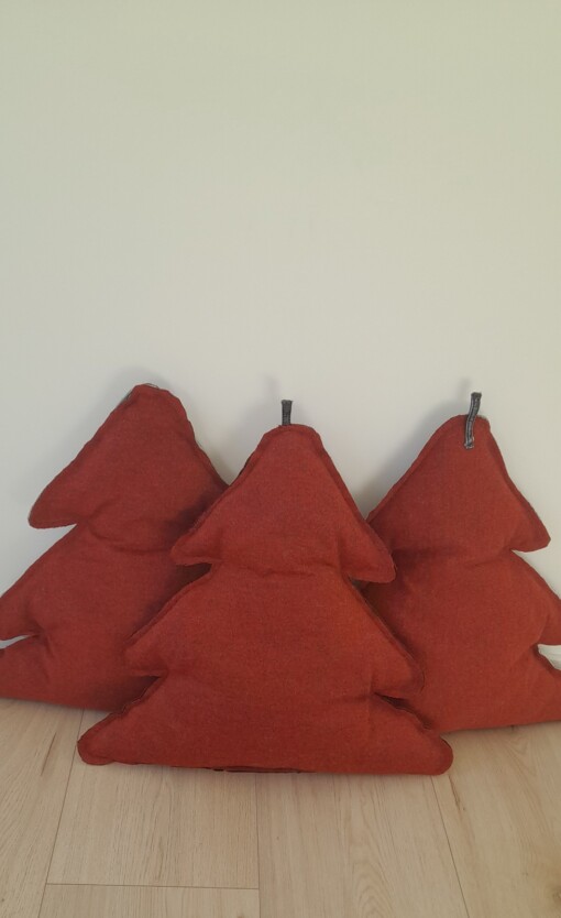 Cozy stoffen kerstboom kussen