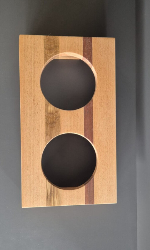 Handgemaakte houten Voederbakje Maat M