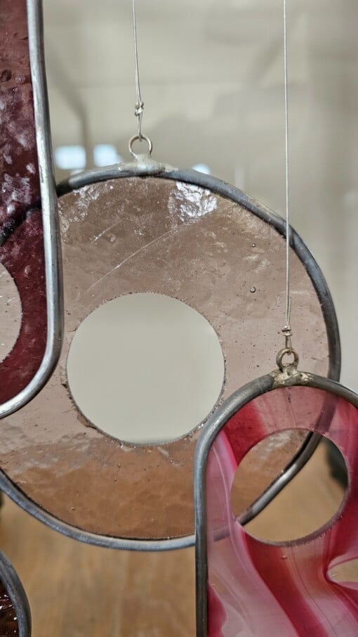 Modern Glas in lood Object. "Relax". Zonnevanger.Uniek
