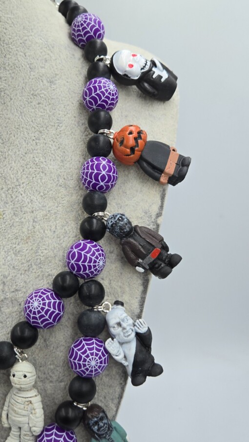Halloween Spider Party; een handgemaakte one-of-a-kind  Halloween ketting
