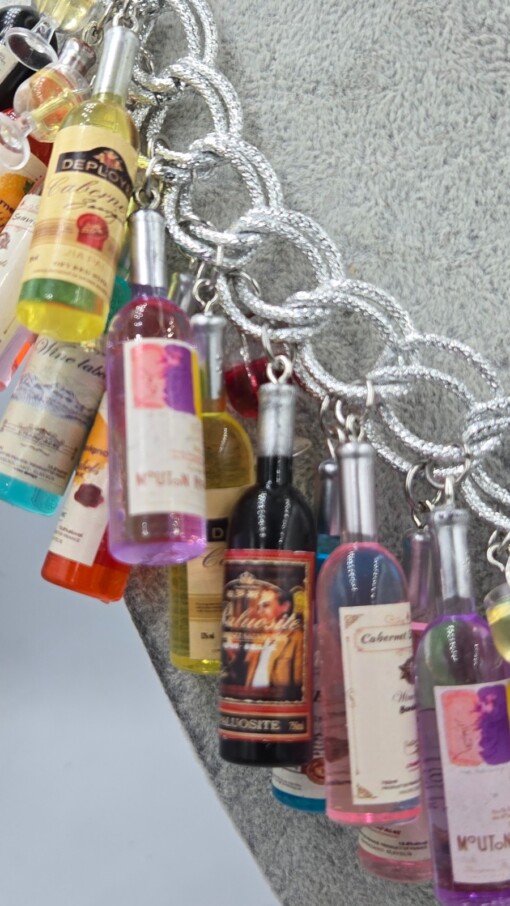 Wijnen! Handgemaakte wijnlovers ketting.