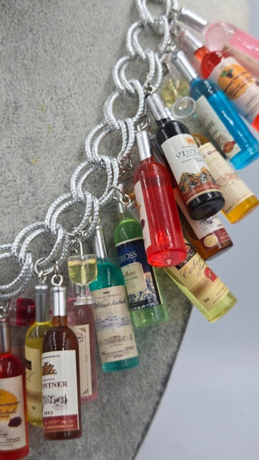 Wijnen! Handgemaakte wijnlovers ketting.