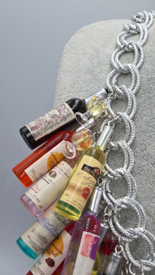 Wijnen! Handgemaakte wijnlovers ketting.