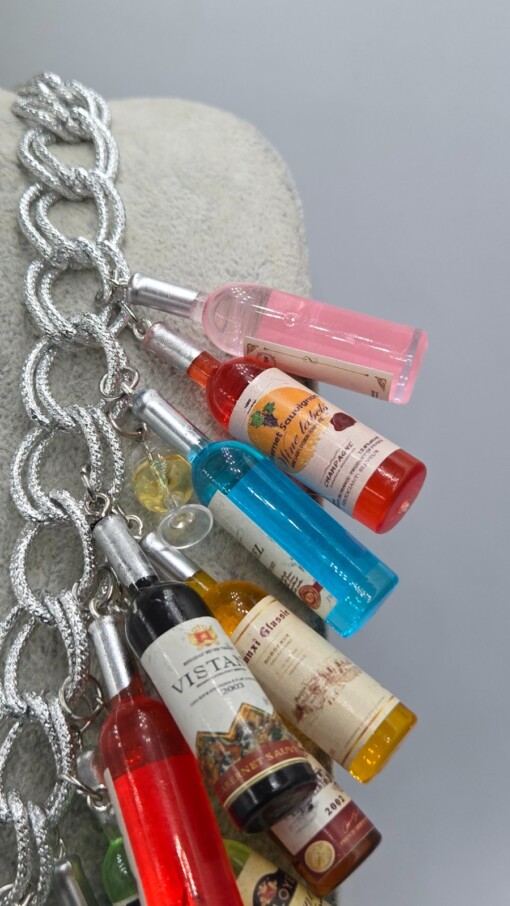 Wijnen! Handgemaakte wijnlovers ketting.
