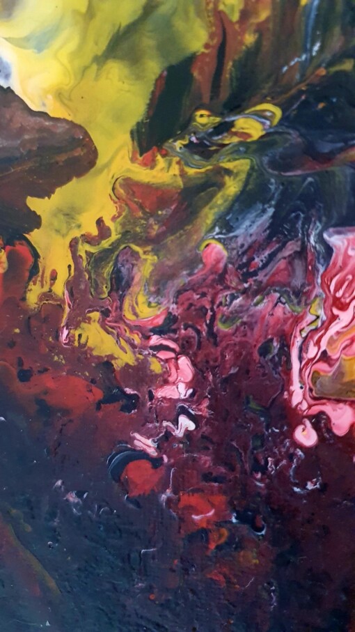 Exploring the unknown, mixed media schilderij
