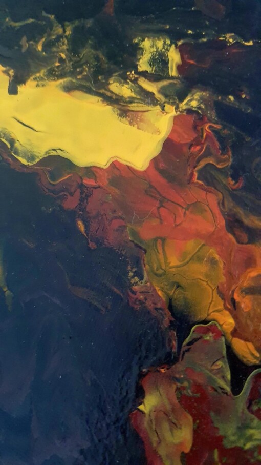 Exploring the unknown, mixed media schilderij