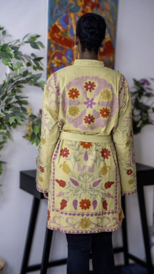 Kimono - Unisex - One size fits all - Indian Bloom Collection - Geel