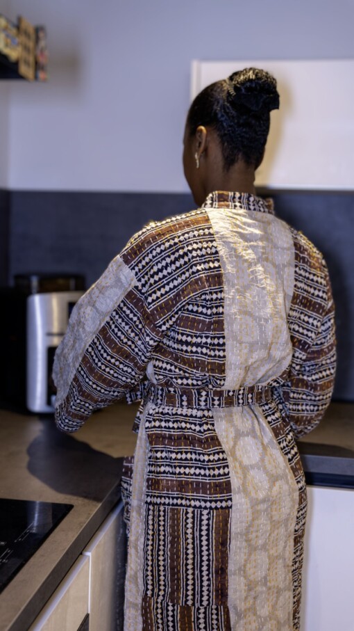 Kimono - Unisex - One size fits all - Quilted Charm Collection - Brown