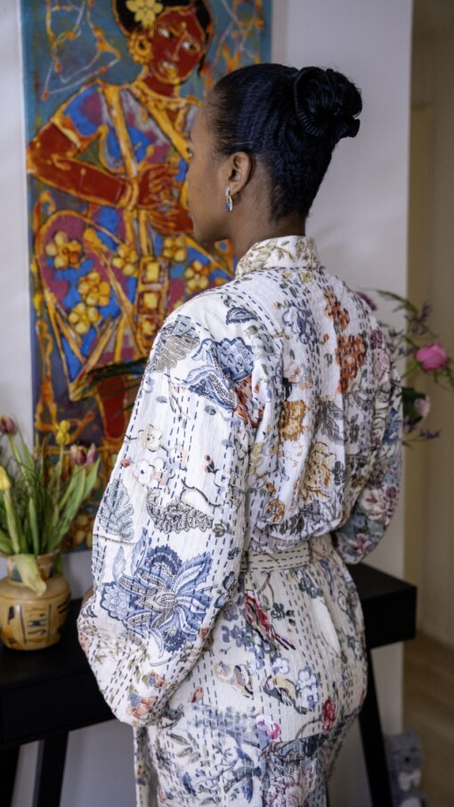 Kimono - Unisex - One size fits all - Quilted Charm Collection - White