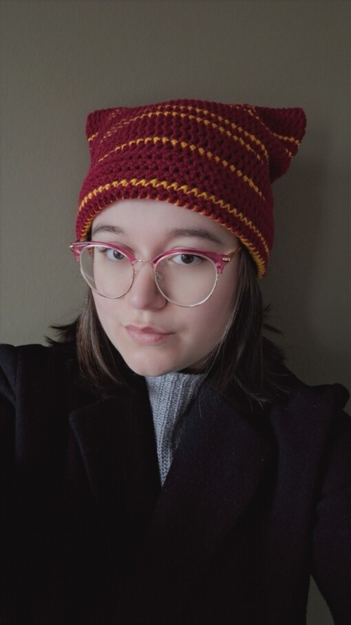 Gehaakte muts 'Harry Potter Gryffindor house'
