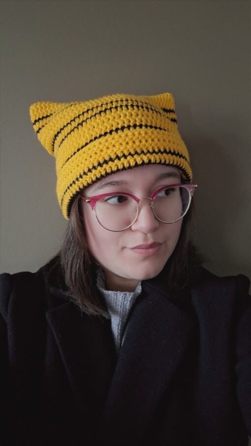 Gehaakte muts 'Harry Potter Hufflepuff house'