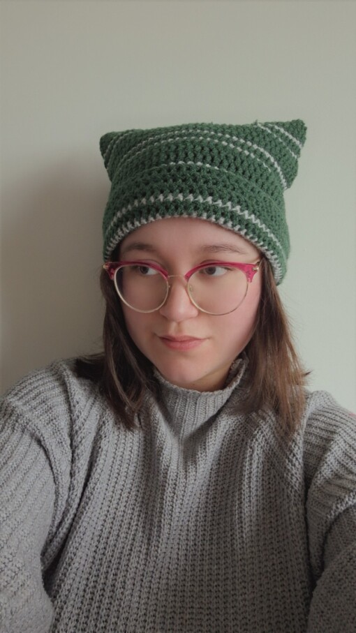 Gehaakte muts 'Harry Potter Slytherin house'