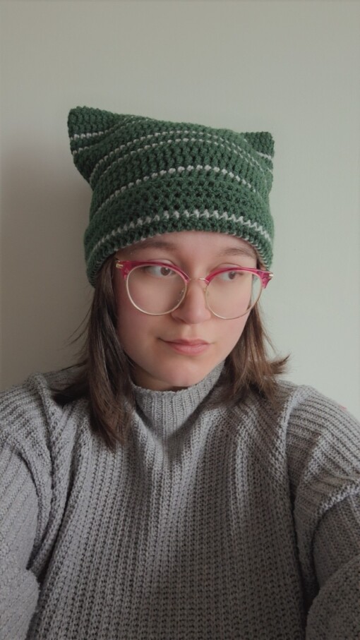 Gehaakte muts 'Harry Potter Slytherin house'