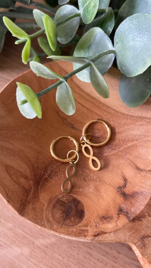 Oorbellen infinity gold