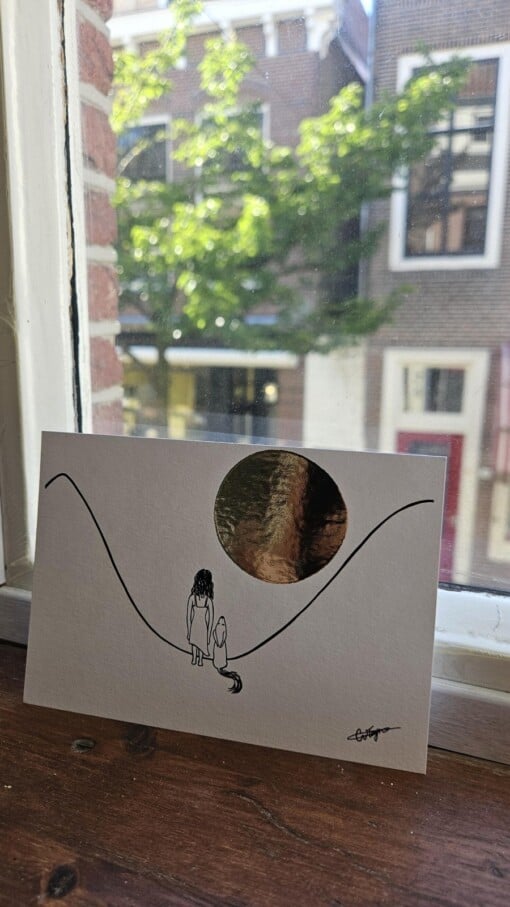 Set van 9 postcards | Girlpower en zelfliefde | met gouden folie