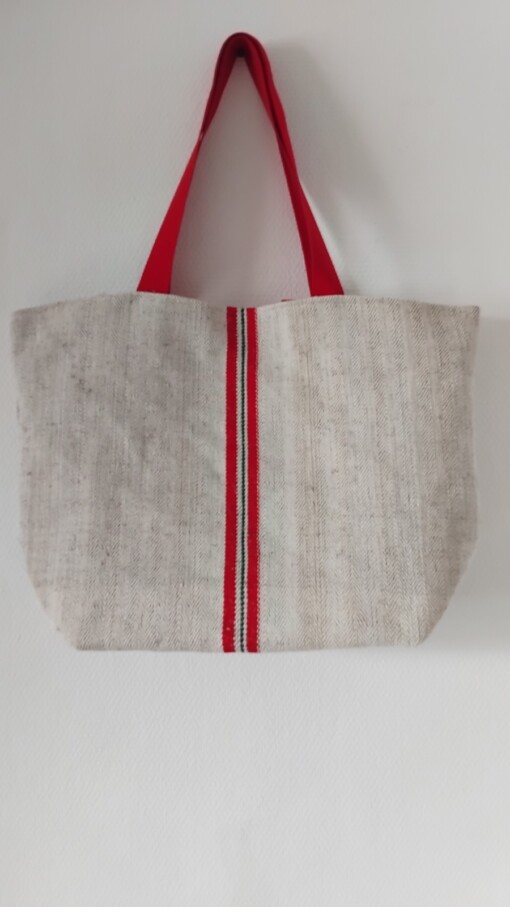 Grote shopper van mooi oud linnen.