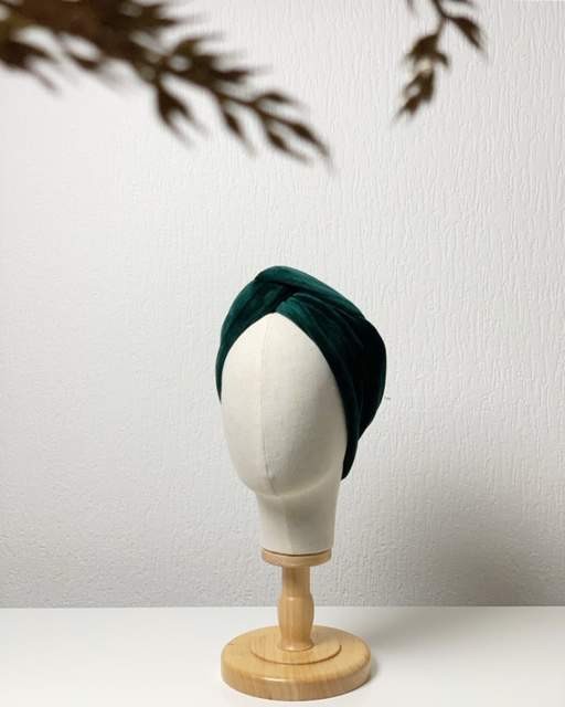 Hair bandeau ‘Dark green’ - 943.jpeg Hair bandeau ‘Dark green’
