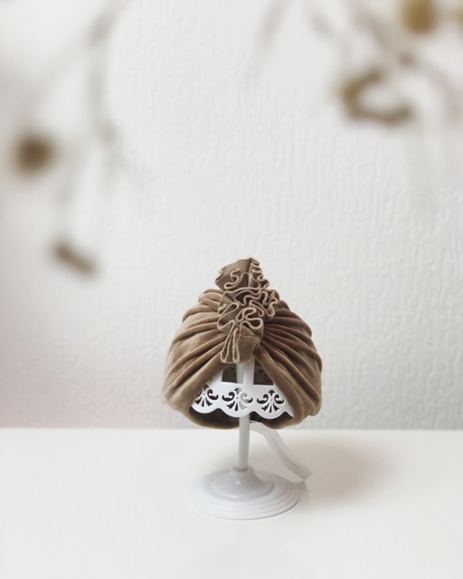 Kids Tulband Ruffles Taupe