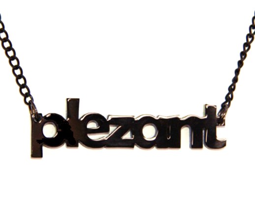 Plezant! naamketting zwart