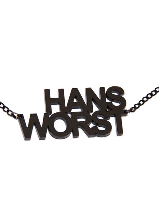 Hansworst! naamketting zwart