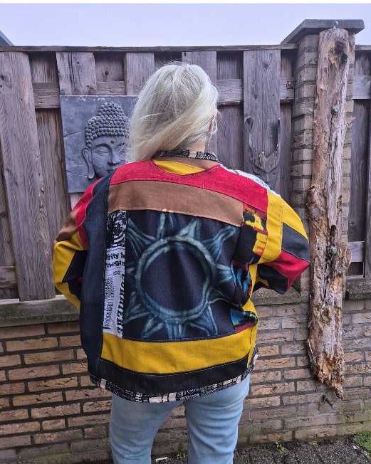 Upcycled Patchwork Jacket “Nomad Soul” – One of a Kind Boho Jac… - 154633 Upcycled Patchwork Jacket “Nomad Soul” – One of a Kind Boho Jacket