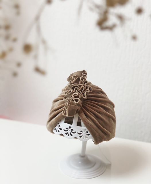 Kids Tulband Ruffles Taupe