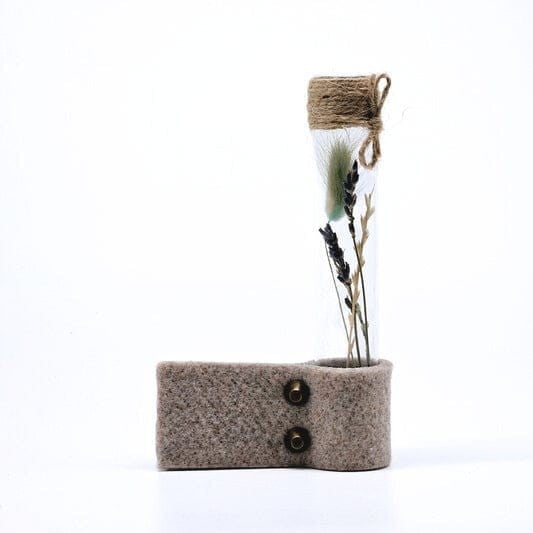 DIY pakket - Droogbloemen met vilt - paars