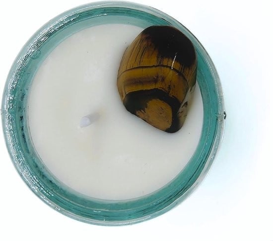 Sterrenbeeld kaars met edelsteen - Leeuw 5cm