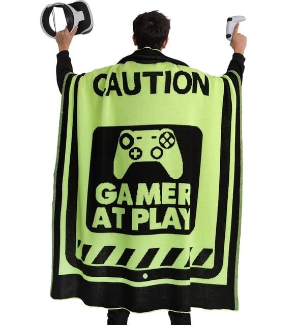 Game Deken – Gamer at Play – Neon Yellow – 130×170 cm