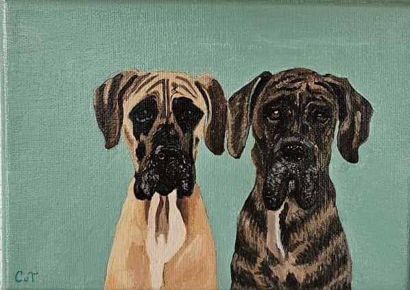 Gepersonaliseerd hondenportret Duitse dog