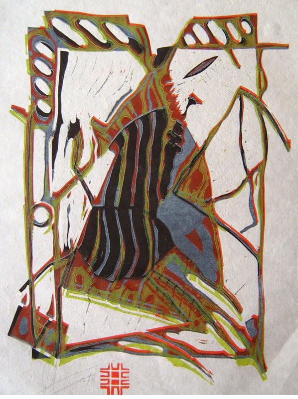 Handlijncompositie / lino - 135801 Handlijncompositie / lino
