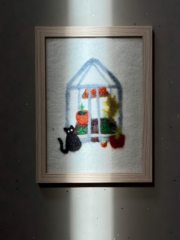 wandkunst van wol