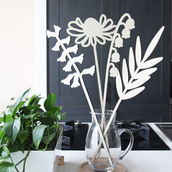 Houten bloem klokjes decoratie