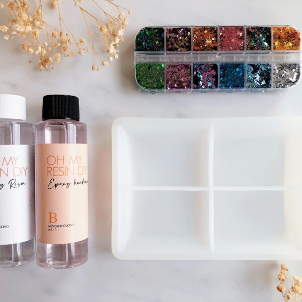 Schaaltje & Glitters DIY set - zelf schaaltjes maken met giethars.