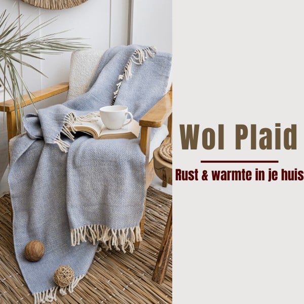 Ladira 100% Wol Plaid – Lichtblauw - 99622 Ladira 100% Wol Plaid – Lichtblauw